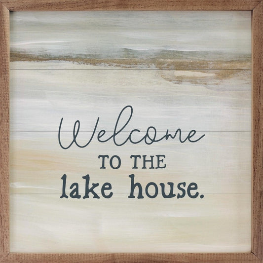 Welcome To Our Lakehouse Framed Picture