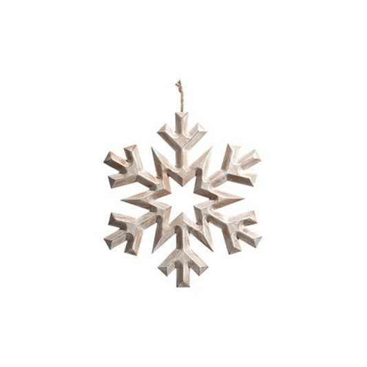 Whitewashed Snowflake Ornament- 12"