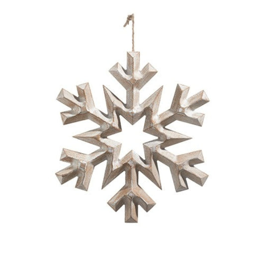 Whitewashed Snowflake Ornament- 15.75"