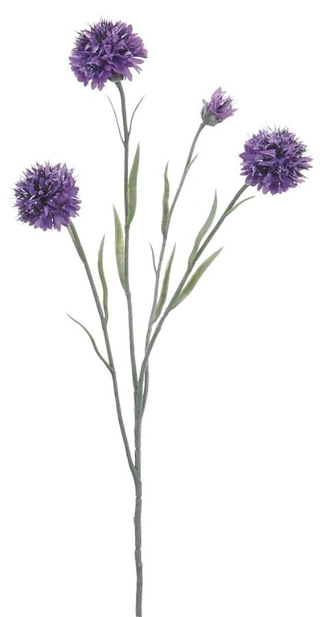 24" Lavender Cornflower Spray