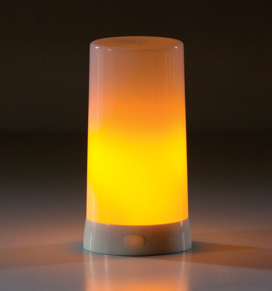 LED Orange Flame Candle
