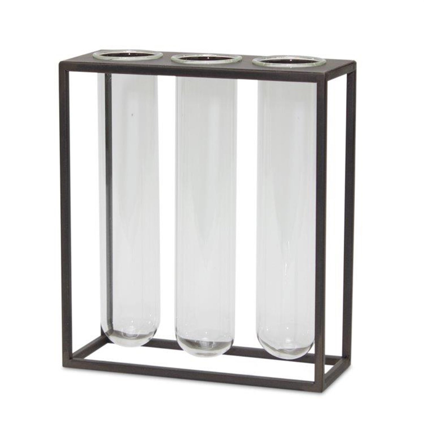 Iron Vase Stand w/ Glass Tubes