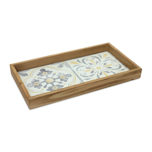 Wood Tile Tray