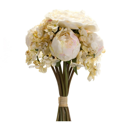 Peony and Hydrangea Bouquet- Cream + Plush