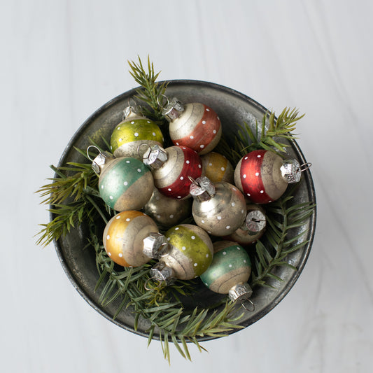 Assorted Holiday Ball Ornaments (Set of 12)