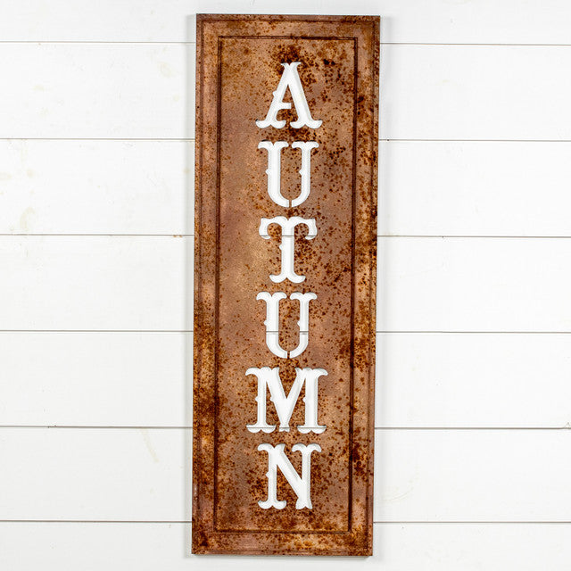 Autumn Framed Metal Sign