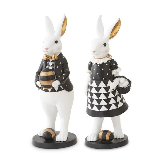 Black & White Gold Bunnies