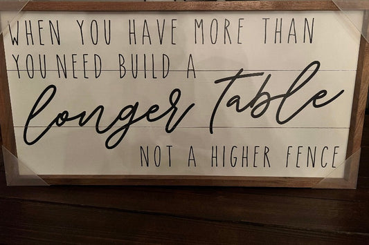 Build A Longer Table Framed Picture