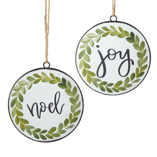 Joy & Noel Disc Ornaments