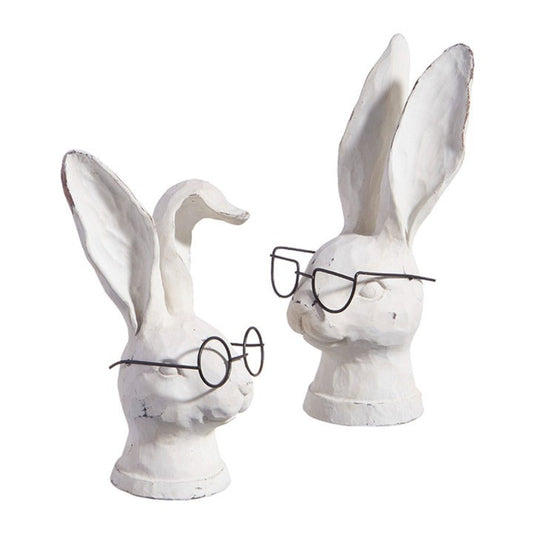 8" Rabbit Kids with Glasses