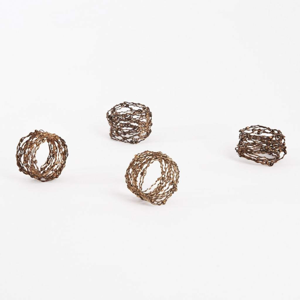 Metal Design Napkin Ring (Set of 4)