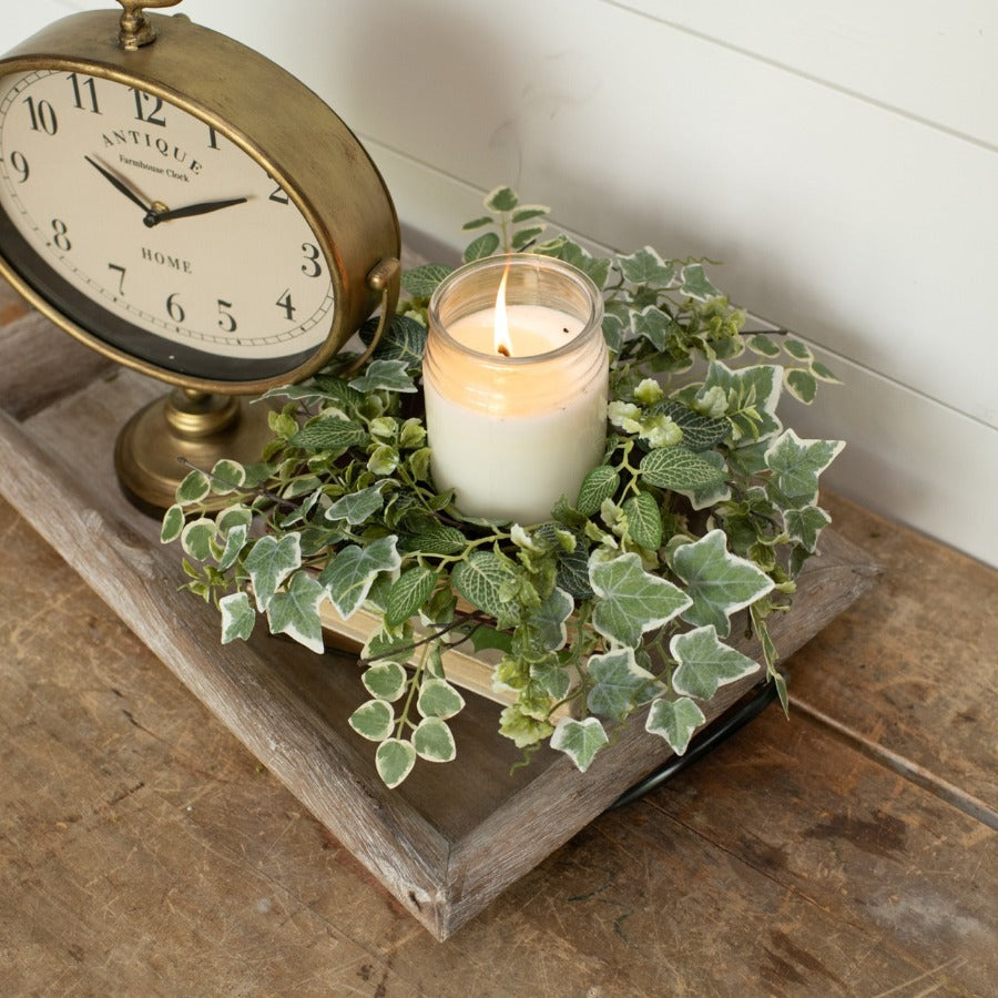 Mixed Foliage Candle Ring