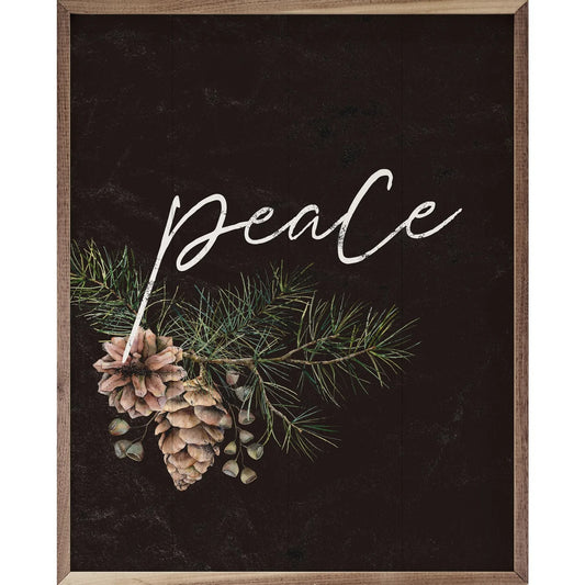 Pinecone Peace Branch Framed Picture (20 x 16)