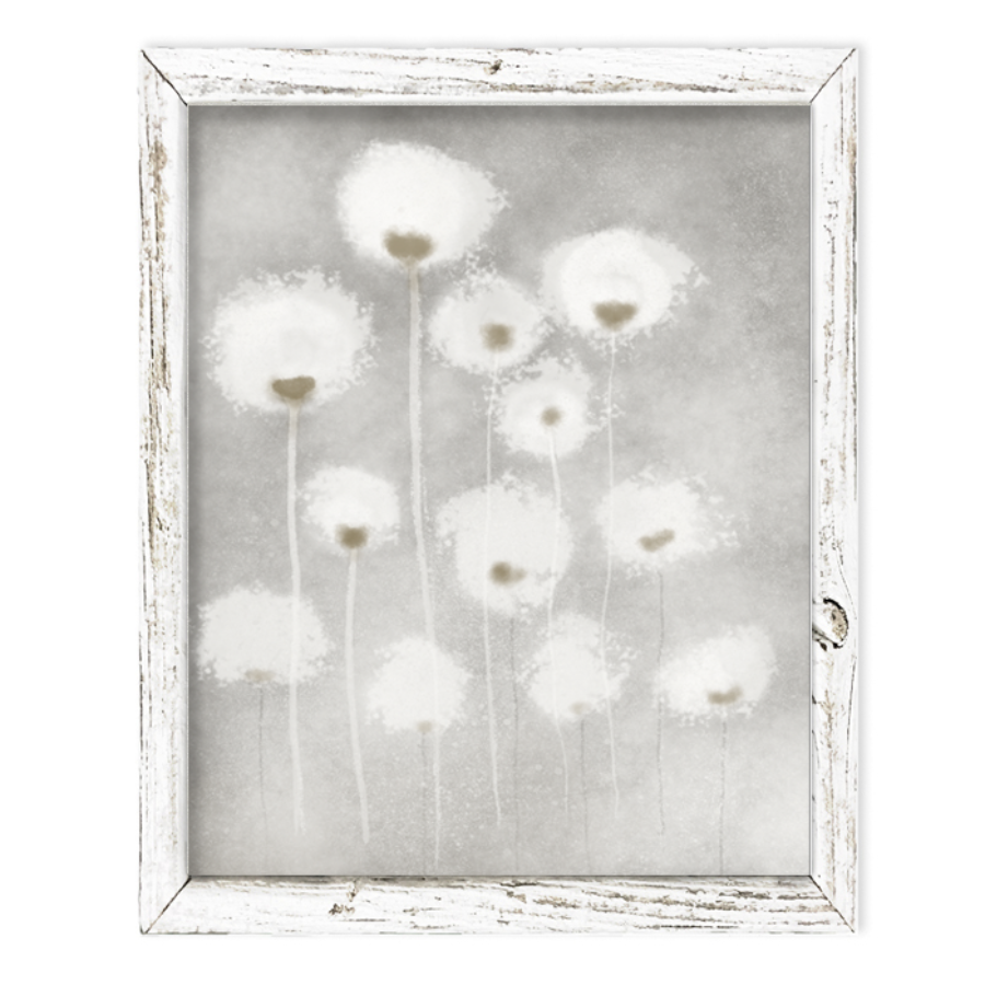 Puffy White Flowers Sign