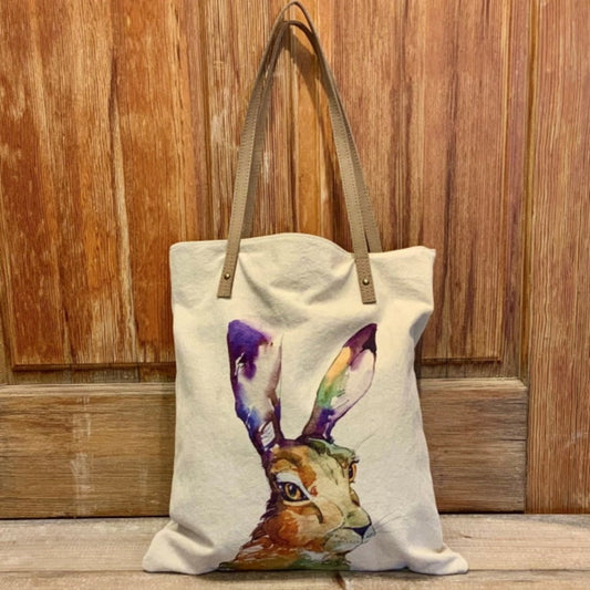 Watercolor Rabbit Tote Bag