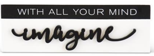Black & White Wooden Inspirational Tabletop Signs