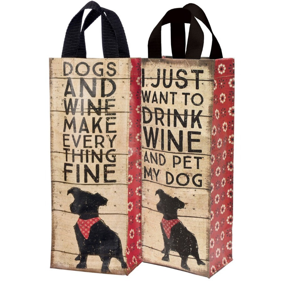 Dogs and Wine Tote